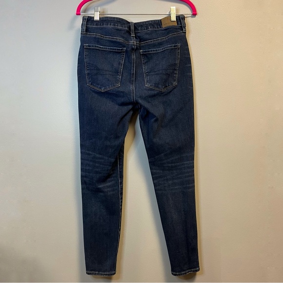 American Eagle (AEO) Jeans Super Hi-Rise Jegging Medium Vintage Sz 8 Short EUC - Picture 9 of 12